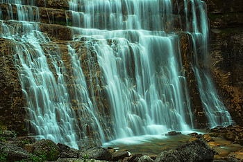 Falls, waterfalls, nature, rocks HD wallpaper