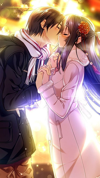 Anime Couple, Couple Kiss, Love HD phone wallpaper