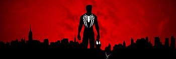 Spider-man, spidey, silhouette, art HD wallpaper