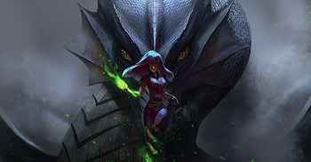 Woman and snake, fantasy, art HD wallpaper
