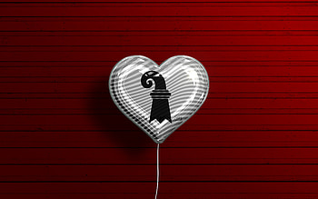 I Love Basel-Stadt, , realistic balloons, red wooden background, Day of Basel-Stadt, swiss cantons, flag of Vaud, Switzerland, balloon with flag, Cantons of Switzerland, Basel-Stadt flag, Basel-Stadt HD wallpaper