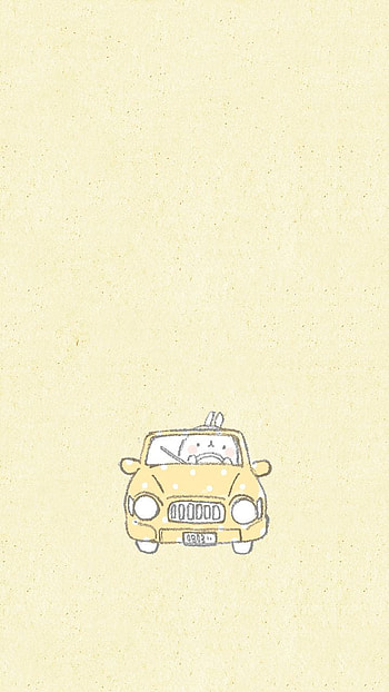 Molang car, design, yellow HD phone wallpaper