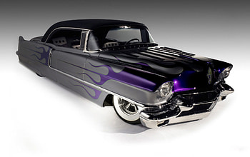 Cadillac_Firemaker, Gray, Black, Flames, White Walls HD wallpaper