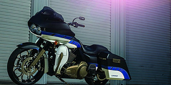Harley-Davidson Road Glide, Whiye, Roadglide, Bike, Blue HD wallpaper