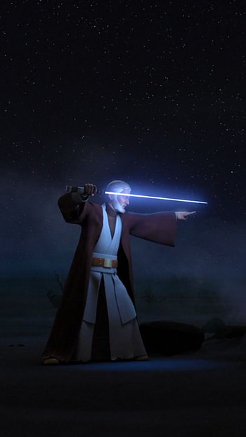 Obi Wan Kenobi, Star Wars, Night Background HD phone wallpaper