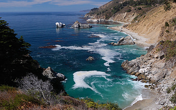 Big Sur, California coast, McWay Falls, Pacific Ocean HD wallpaper