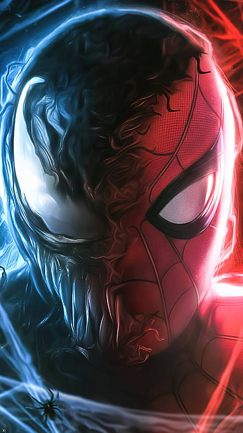 Spiderman and Venom, art HD phone wallpaper