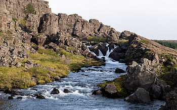 Stream, river, water, mountain HD wallpaper