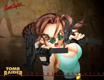 lara 2, cartoon, hero, tomb raider, funny, lara croft HD wallpaper