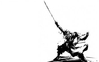 black and white rurouni kenshin samurai mummy grayscale monochrome warriors anime swords white backg HD wallpaper