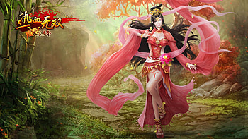 Fantasy girl, pink, frumusete, asian, fantasy, green, game, girl, luminos HD wallpaper