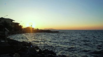 steinway orae, sea, summer, holiday, sunsets, bluejazz, bluepiano, islands HD wallpaper