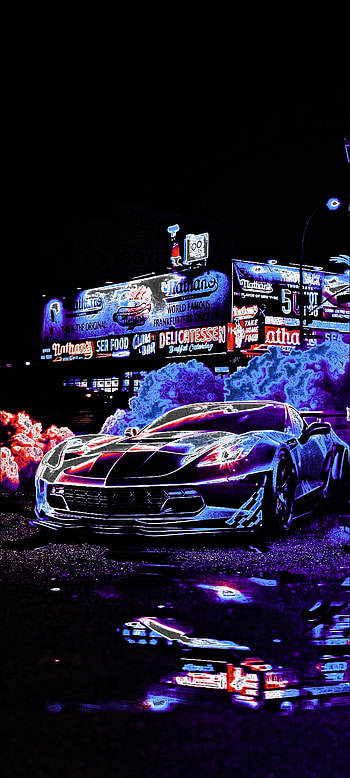 Neon Car, headlamp, automotive_design HD phone wallpaper