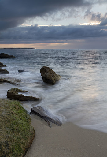 Nature, Stones, Sea, Horizon, Coast HD phone wallpaper