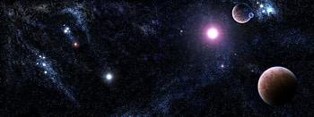 Multi Monitor dual screen sci fi planets stars nebula . HD wallpaper