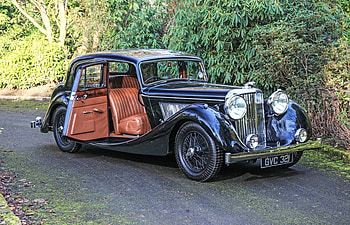 1948 Jaguar MKIV, mkiv, british, jaguar, car, forest HD wallpaper