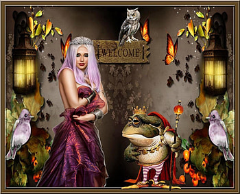 THE FROG PRINCESS, FROG, PRINCESS, BUTTERFLIES, BIRDS, FEMALE HD wallpaper