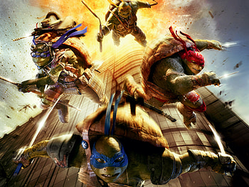 Teenage Mutant Ninja Turtles 2014 - Donatello, Leonardo, Michelangelo & Raphael, Donatello (TMNT), Michelangelo (TMNT), Leonardo (TMNT), Raphael (TMNT), movie, Teenage Mutant Ninja Turtles (2014) HD wallpaper