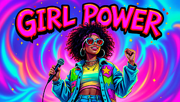 Empowered Vibes: Girl Power Ultra, girl power, vibrant colors, micro, empowerment HD wallpaper