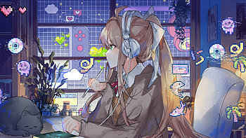 Lofi Doki Doki Literature Club! Anime Girl Kawaii, Video Game HD wallpaper