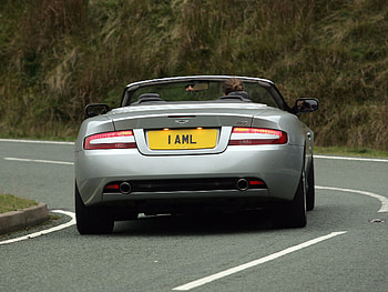 Auto, Aston Martin, Cars, Asphalt, Back View, Rear View, Style, 2004, Silver Metallic, Db9 HD wallpaper