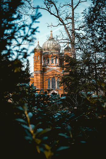 Cities, Sky, Architecture, Branches, Temple HD phone wallpaper
