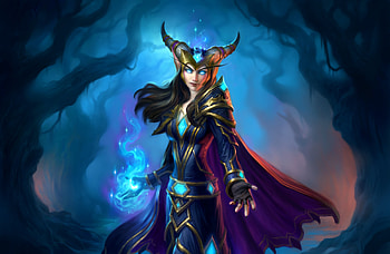 Beautiful, magican, warrior, hearthstone: the witchwood HD wallpaper