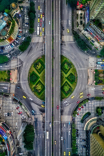 Cities, View From Above, Road, Street, Highway HD phone wallpaper