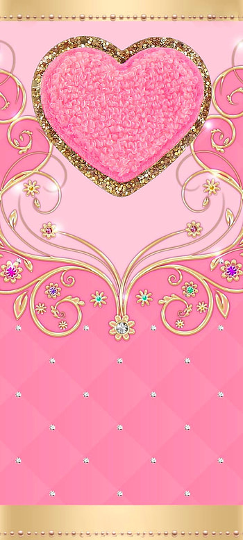 Pink heart HD phone wallpaper