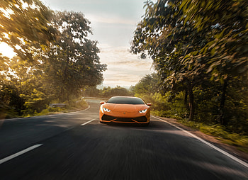 Lamborghini Huracan, orange, 2019 HD wallpaper