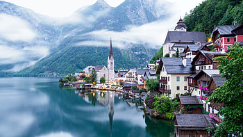 Austrian village, Scenic beauty, Charming streets, Countryside charm HD wallpaper