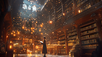 Luminous Archive: Magical Library - Ultra, fantasy, library, book, magic HD wallpaper