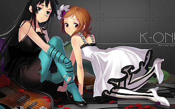 k-on, music, anime, scholl girl, cute, dress HD wallpaper