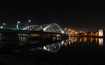 Cities, Architecture, Night City, Bridge, United Arab Emirates, Abu Dhabi HD wallpaper