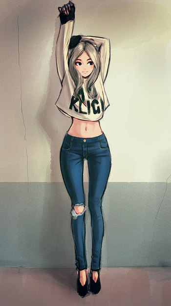 Modelo version anime, rostro, animado HD phone wallpaper