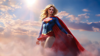 Supergirl Flying High, supergirl, superheroes, artwork, digital-art, art, deviantart HD wallpaper