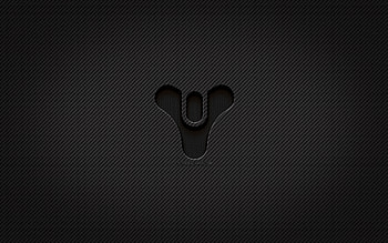 Destiny carbon logo, , grunge art, carbon background, creative, Destiny black logo, brands, Destiny logo, Destiny HD wallpaper