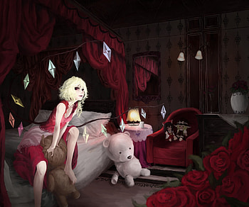 flandre scarlet, hakurei reimu, touhou, girl, kirisame marisa HD wallpaper