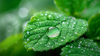 Dew-Kissed Leaf, dew drop HD wallpaper