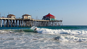 Wave, Huntington Beach HD wallpaper