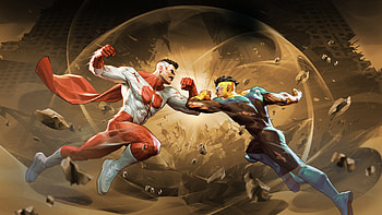 Invincible vs Omni-Man — Quad, Video Game, Superhero HD wallpaper