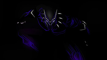 Black Panther Minimal Artwork HD wallpaper