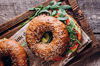 Blitz bagels, Celebrity favorite, Creamy yogurt, Breakfast on the go HD wallpaper
