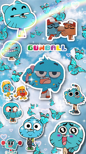 Gumball, blue, cat HD phone wallpaper