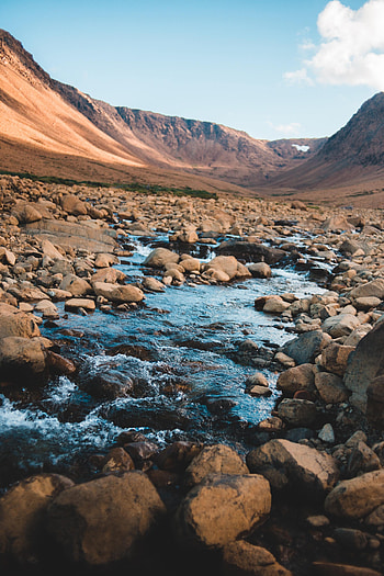 Nature, Stones, Mountains, Rocks, Flow, Stream, Creek, Brook HD phone wallpaper