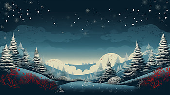 Enchanted Winter Night Christmas, Christmas HD wallpaper
