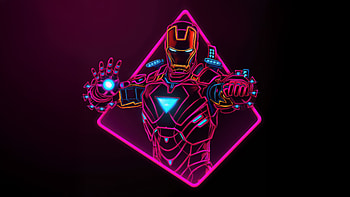 Aesthetic Iron Man, iron-man, superheroes, artwork, art, digital-art, minimalism, minimalist, dark, black HD wallpaper