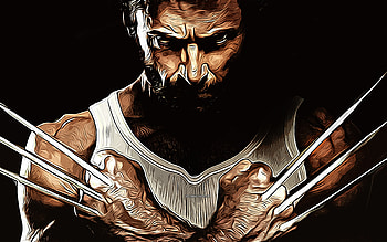 Wolverine, , vector art, Wolverine drawing, creative art, Wolverine art, Hugh Jackman HD wallpaper