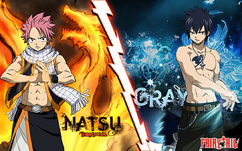 Natsu vs Gray, gray, fairy tail, gray fullbuster, natsu, natsu dragneel HD wallpaper
