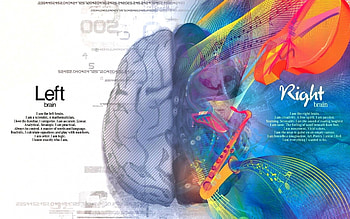 abstract minimalistic multicolor text brain logic creativity left Art HD wallpaper